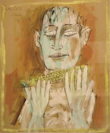 Blind Boy Eating Bhutta