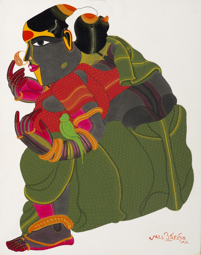 Telangana Woman with Parrot 1