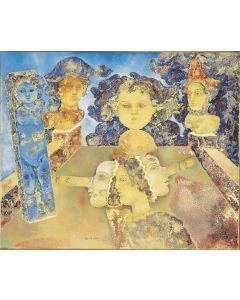 Man and Two Masks