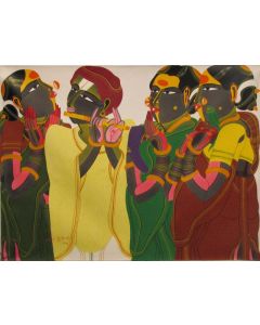 Flute Player with Telangana Beauties