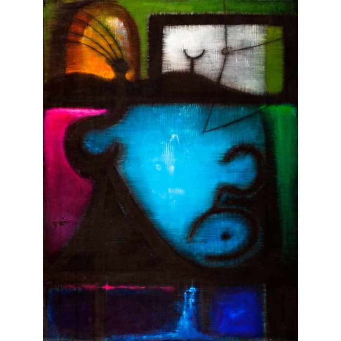 Abstract Landscape in Blue 