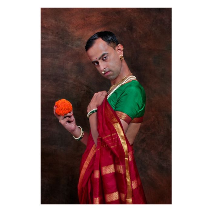 Lad Holding Marigold-Ball (after Ravi Varmaâ€™s The Coquette)