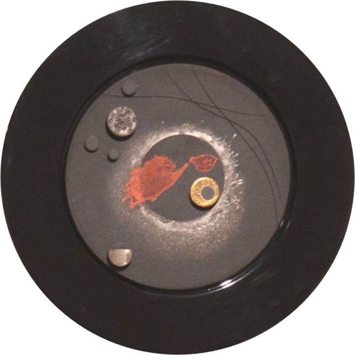 Circle with Many centers and no Circumference, Framed Disc Black 6
