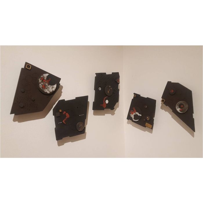 Circle with Many centers and no Circumference, Line of Abstract- set of 5