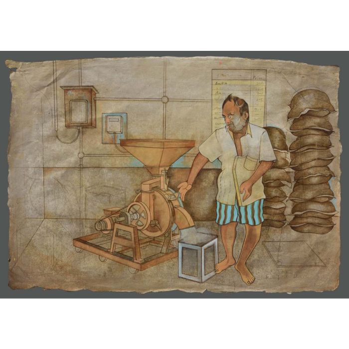 Man become white in a Flour Mill