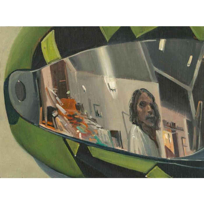 Self-Reflection on Helmet Visor