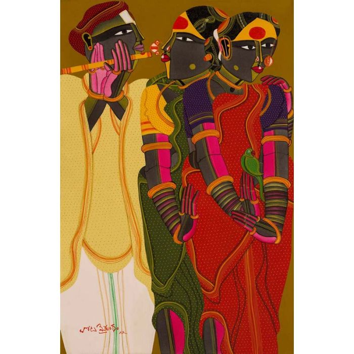 Flute Player with Telangana Women